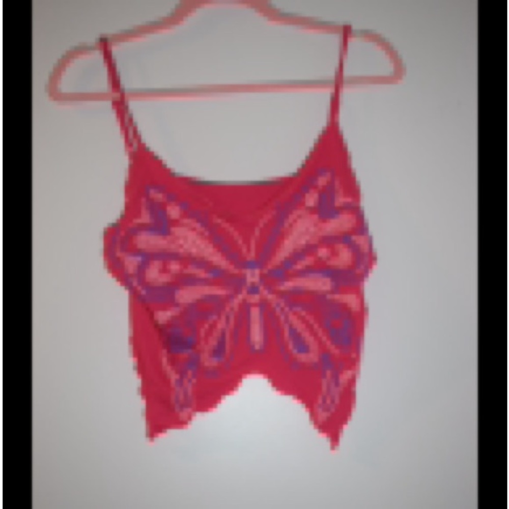 SHEIN Pink Asymmetrical Embellished Camisole